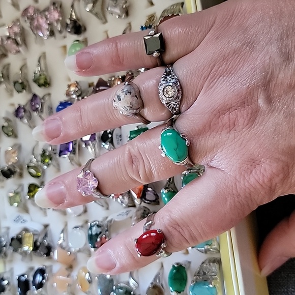 Resale Fashion Jewelry Simulated Stones Rings - Picture 5 of 7